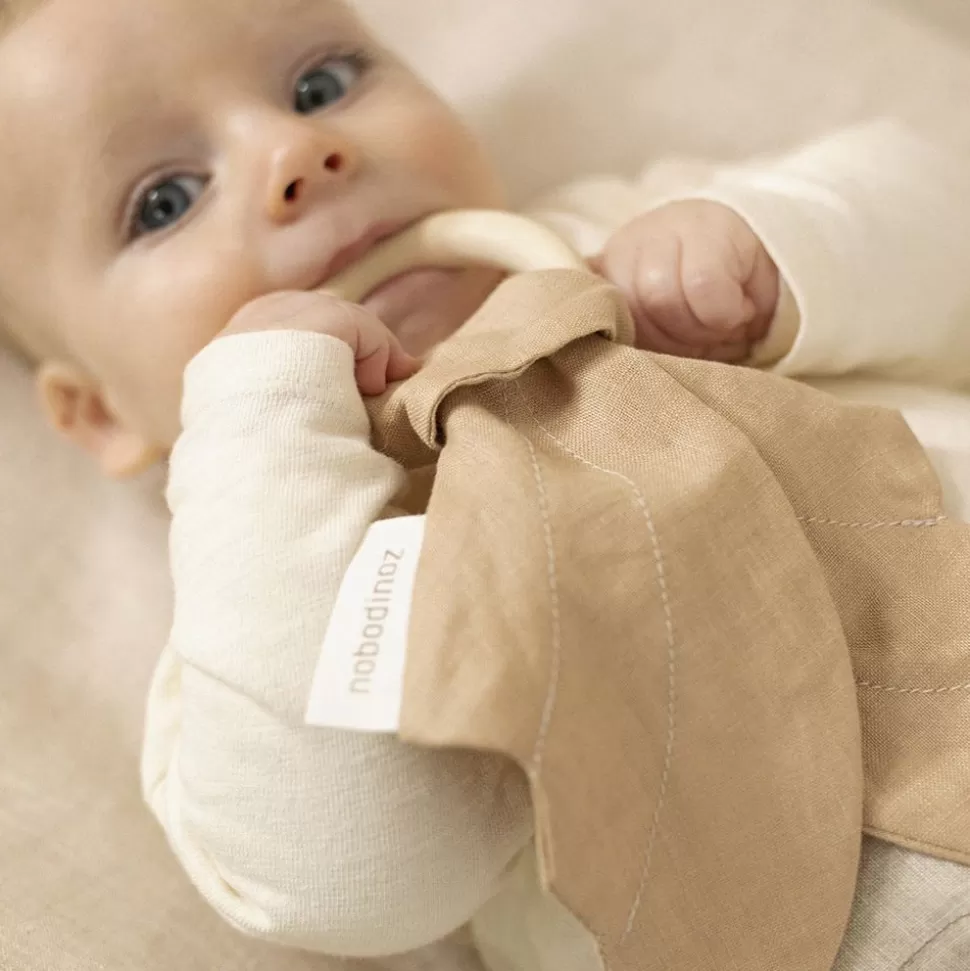 Anneau De Dentition Lin Francais - Sand | Nobodinoz Sale