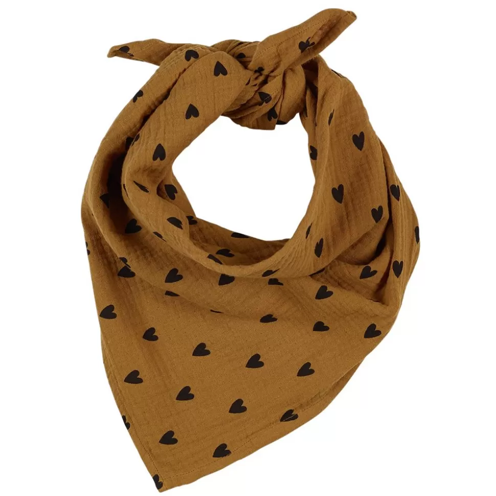Lange Foulard - Coeurs Camel | Atelier Wagram New
