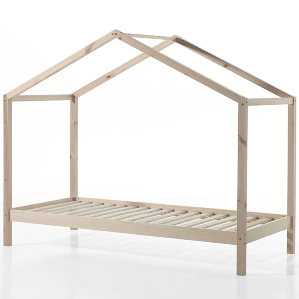 Lit Maison Dallas Avec Tiroir Naturel - 90 X 200 Cm | VIPACK Fashion