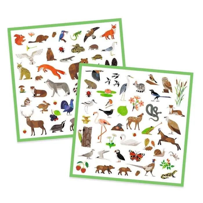 160-Stickers-Faune-Djeco Expédié Aujourd’hui 160 Stickers Faune Djeco