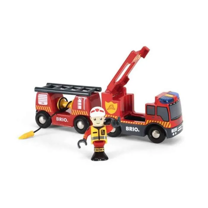 Camion-de-pompiers-son-et-lumière-Brio Livraison Mondiale Camion de pompiers son et lumière Brio