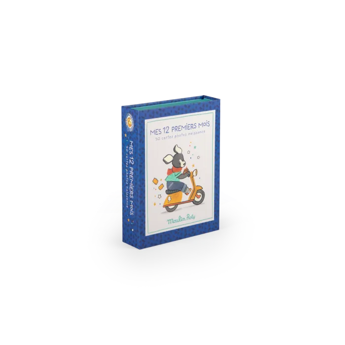 Cartes-Mes-12-premiers-mois-Puce-Pilou-30-cartes-Moulin-Roty En Vogue Cartes Mes 12 premiers mois Puce & Pilou (30 cartes) Moulin Roty