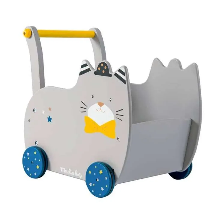Chariot-de-marche-chat-Fernand-Les-Moustaches-Moulin-Roty Chariot de marche chat Fernand Les Moustaches Moulin Roty Prix Réduit