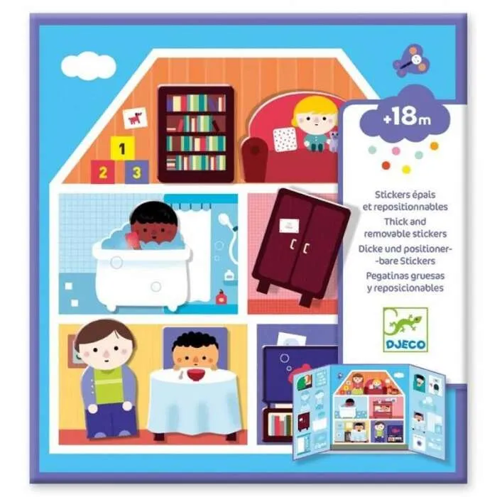 Coffret-Stickers-Repositionnables-La-Maison-Djeco Coffret Stickers Repositionnables La Maison Djeco Vente Directe