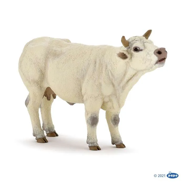 Figurine-Vache-Charolaise-Meuglant-Papo Livraison Mondiale Figurine Vache Charolaise Meuglant Papo