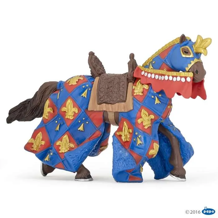 Figurine-cheval-bleu-fleur-de-lys-Papo Top Vente Figurine cheval bleu fleur de lys Papo
