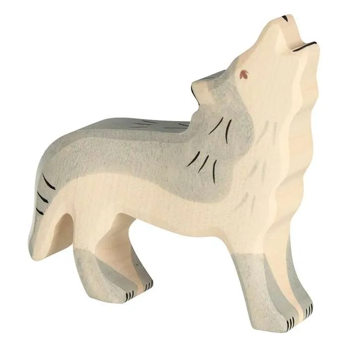 Figurine-en-bois-Loup-Holztiger Figurine en bois Loup Holztiger Fait Main