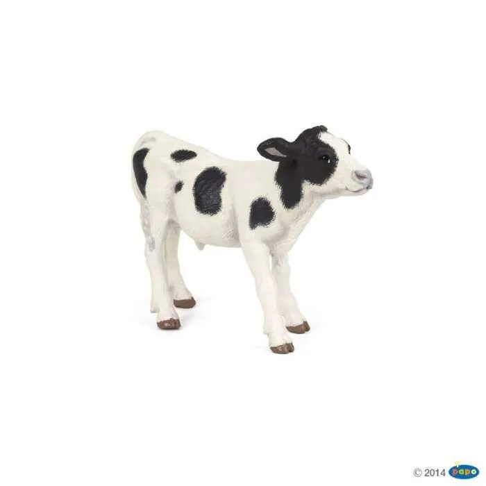Figurine-veau-noir-et-blanc-Papo Figurine veau noir et blanc Papo Meilleure Qualité