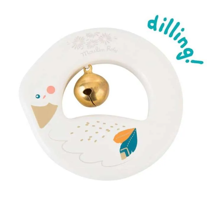 Hochet-bois-oie-Le-voyage-dOlga-Moulin-Roty Soldes Hochet bois oie Le voyage d'Olga Moulin Roty