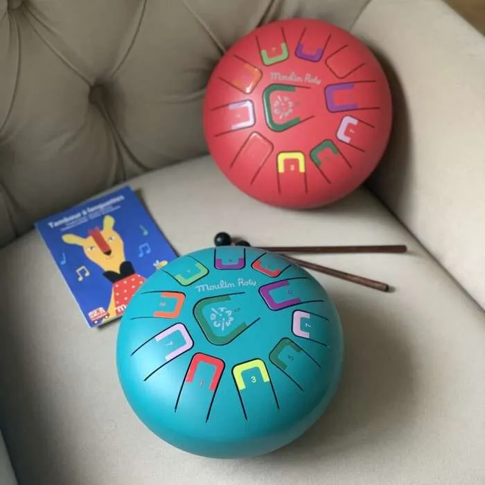 Instrument-Tongue-drum-Dans-la-jungle-Moulin-Roty Dernière Chance Instrument Tongue drum Dans la jungle Moulin Roty