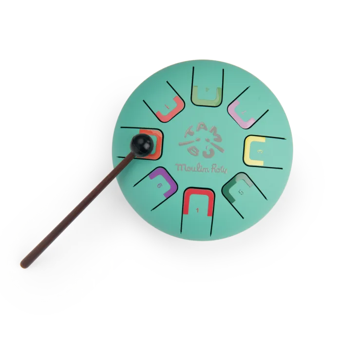 Instrument-de-musique-Tongue-drum-vert-Dans-la-jungle-Moulin-Roty Bon Plan Instrument de musique Tongue drum vert Dans la jungle Moulin Roty