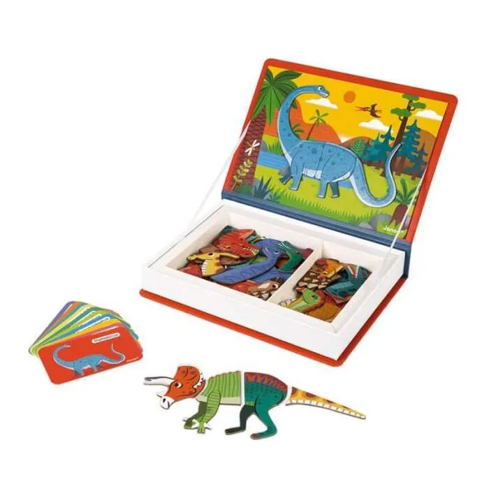 Jeu-magnétique-Magnétibook-Dinosaures-Janod Jeu magnétique Magnéti'book Dinosaures Janod Prix Cassé