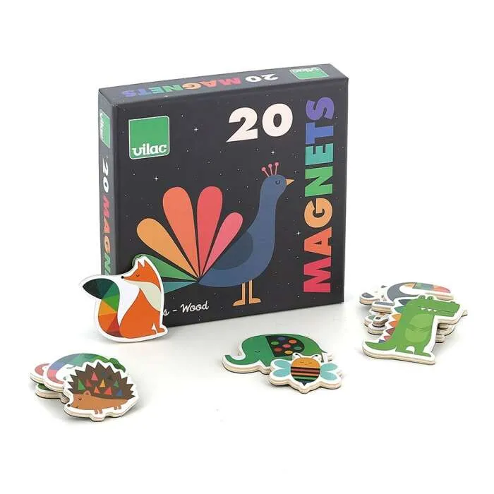 Lot-de-20-magnets-animaux-Andy-Westface-Vilac Lot de 20 magnets animaux Andy Westface Vilac Achat Immédiat