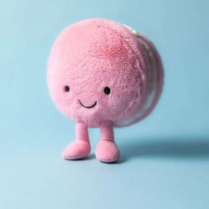 Peluche-Macaron-rose-Jellycat Commande En Gros Peluche Macaron rose Jellycat