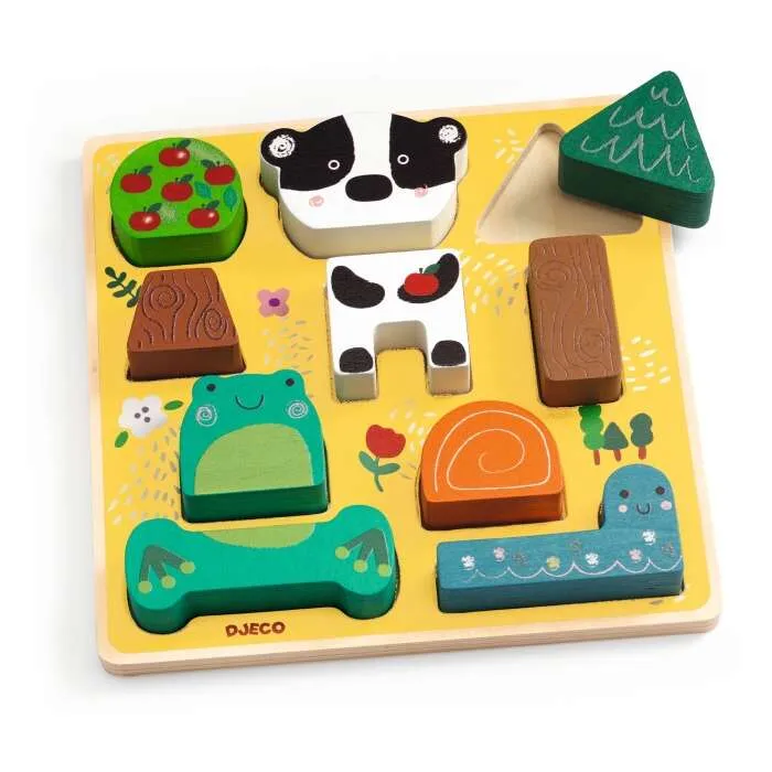Puzzle-à-encastrer-Match-Happy-Djeco Puzzle à encastrer Match Happy Djeco Usine Directe