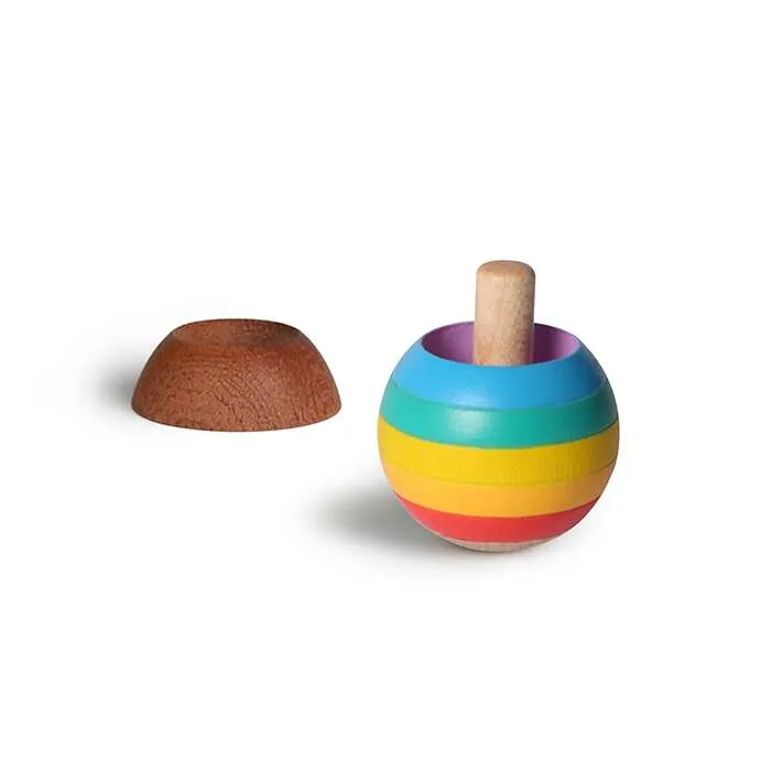 Toupie-en-bois-arc-en-ciel-Wooderful-Life Commande En Gros Toupie en bois arc en ciel Wooderful Life