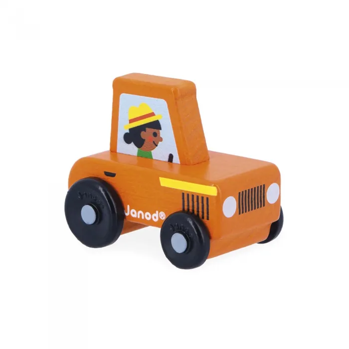 Tracteur-en-bois-rouge-Cross-roads-Janod Tracteur en bois rouge Cross roads Janod Dernière Chance
