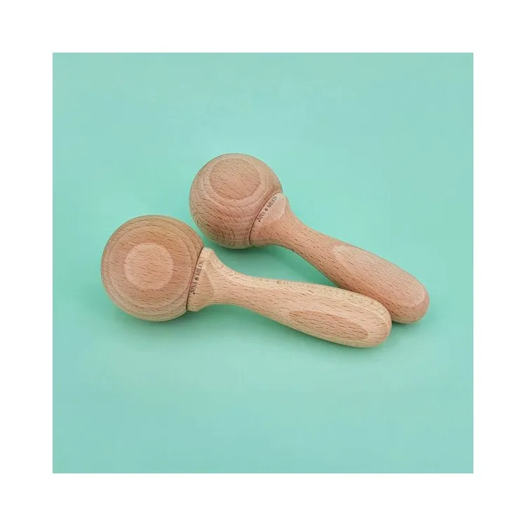Paire-de-petites-maracas-en-bois-brut-8524 Paire de petites maracas en bois brut Dernière Chance