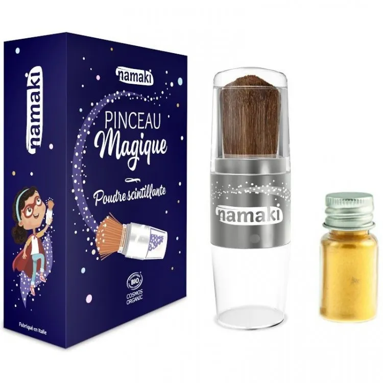 Poudre-scintillante-dorée-son-pinceau-magique-9404 Poudre scintillante dorée & son pinceau magique Artisanat