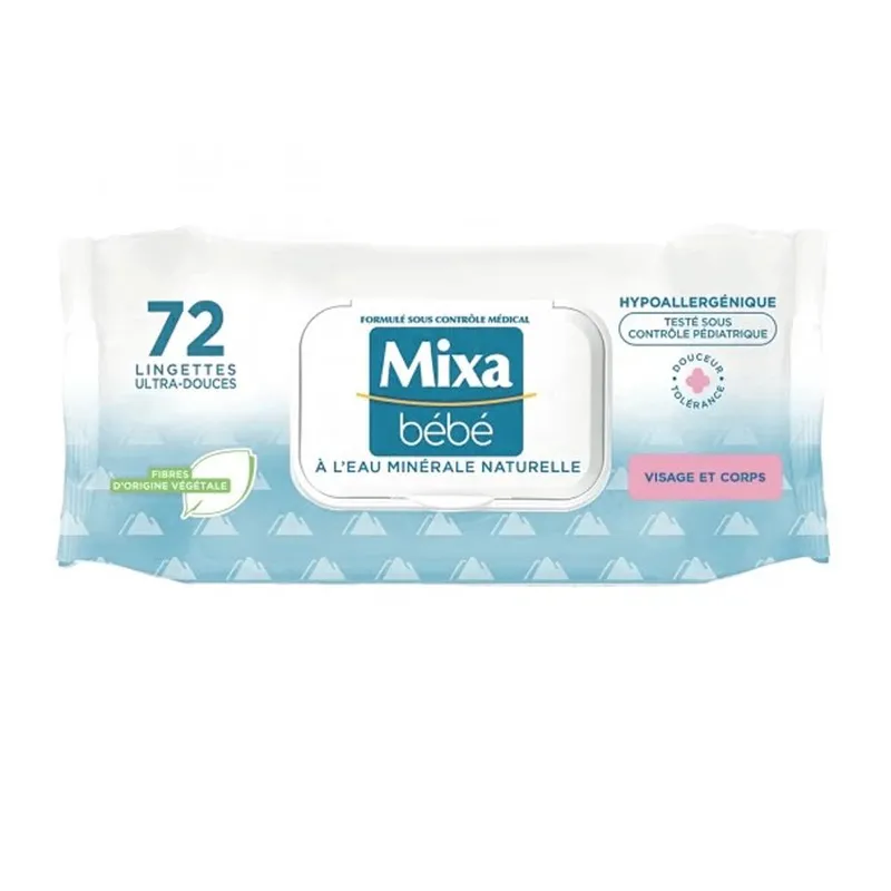 Lingettes-à-lEau-Minérale-Naturelle-MIXA-Bébé-x72unités-7304 Lingettes à l’Eau Minérale Naturelle MIXA Bébé (x72unités) Prix Choc