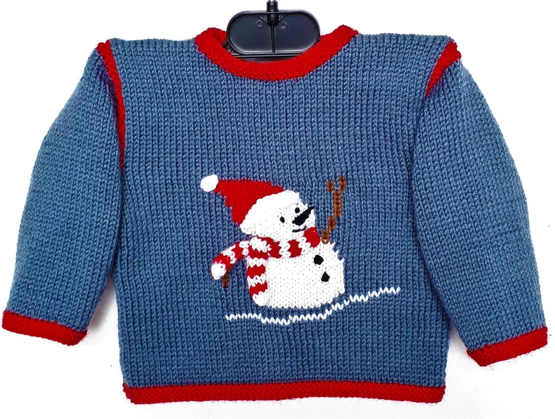 Brassière-bébé-pour-Noël-tricot-main-en-laine-3-mois Brassière bébé pour Noël, tricot main, en laine, 3 mois Bon Marché