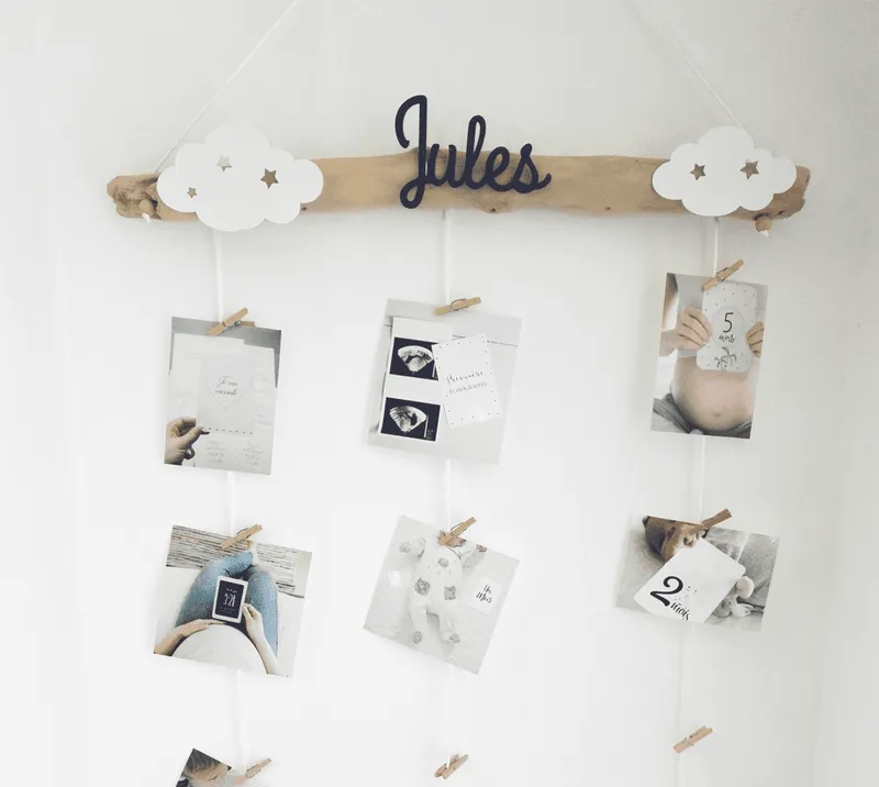Porte-photos-chambre-bébé-personnalisé-cartes-étapes-cadeau-de-naissance-ou-baby-shower Dernier Modèle Porte photos chambre bébé personnalisé, cartes étapes, cadeau de naissance ou baby shower