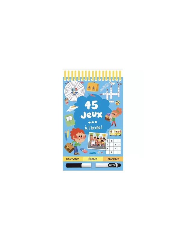 45-jeux-à-l039école---Auzou-18341 Prix Réduit 45 jeux... à l'école - Auzou