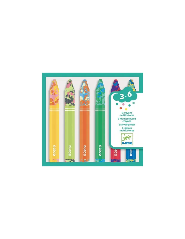 6-crayons-multicolores---Djeco-18158 6 crayons multicolores - Djeco Bon Marché