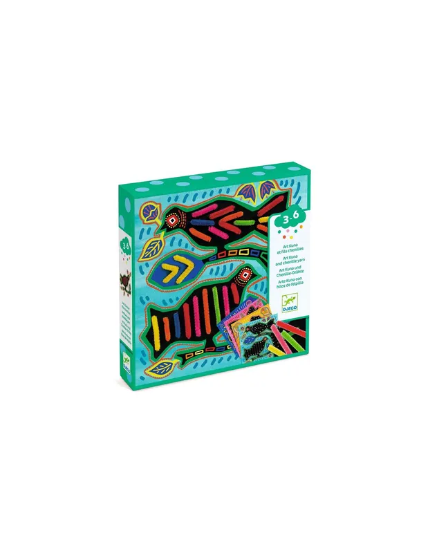 Art-Kuna-et-fils-chenilles-Tout-doux---Djeco-18032 Art Kuna et fils chenilles Tout doux - Djeco Authentique
