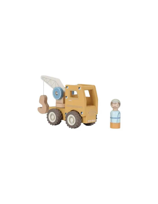 Camion-grue-en-bois---Little-Dutch-14179 Solde Camion grue en bois - Little Dutch