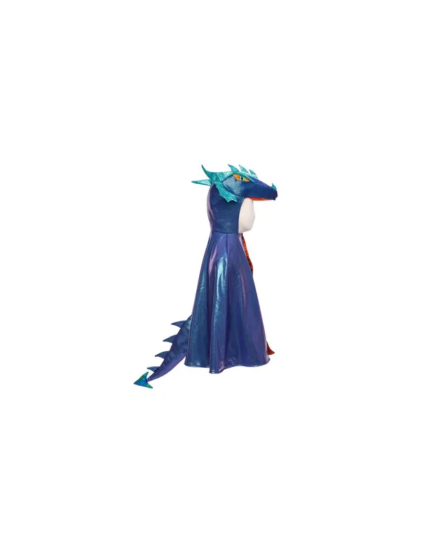 Cape-de-dragon-bleu-irisé-4-6-ans---Great-Pretenders-16650 En Vogue Cape de dragon bleu irisé 4-6 ans - Great Pretenders