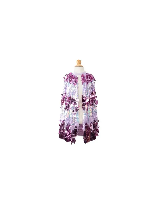 Cape-pailletée-brillante-violette-4-6-ans---Great-Pretenders-16377 Satisfait Ou Remboursé Cape pailletée brillante violette 4-6 ans - Great Pretenders