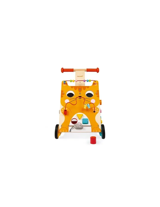 Chariot-de-marche-chat-multi-activités---Janod-15632 Chariot de marche chat multi activités - Janod Produit De Marque