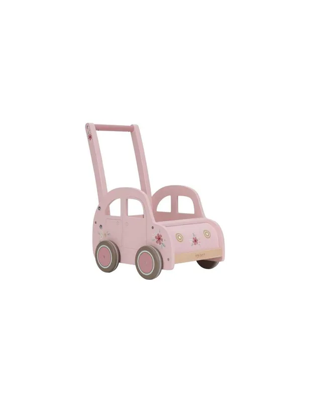 Chariot-de-marche-voiture-en-bois-Rose---Little-Dutch-14560 Exclusif Chariot de marche voiture en bois Rose - Little Dutch