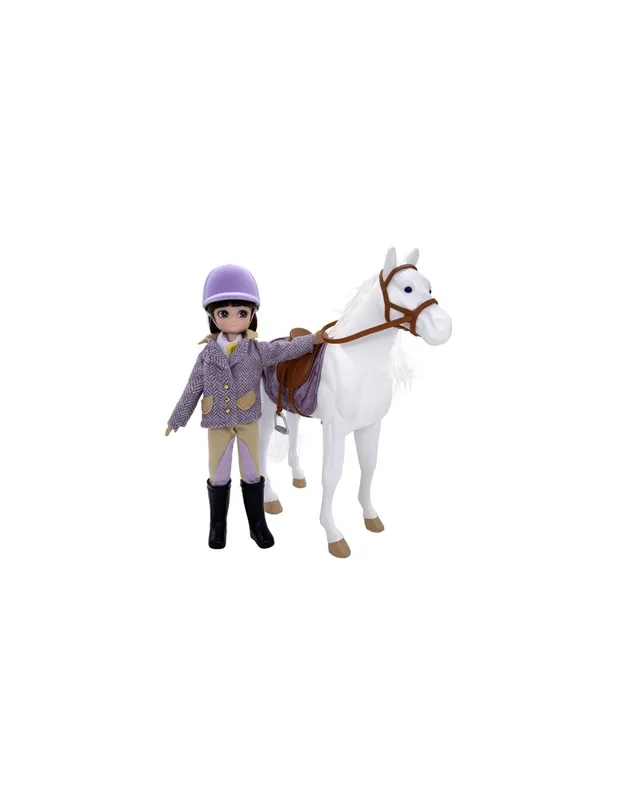 Cheval-blanc-et-poupée-Lottie-17749 Commande En Gros Cheval blanc et poupée Lottie