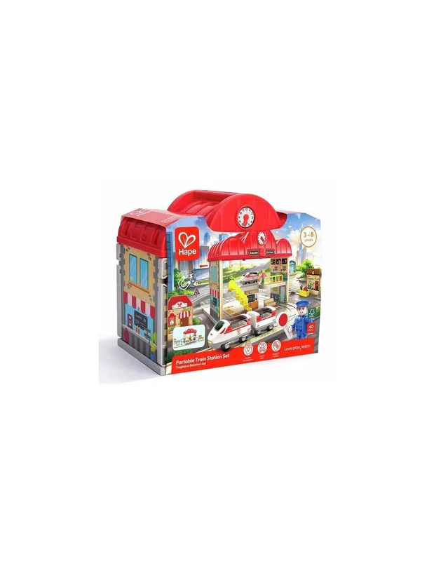 Coffret-circuit-de-train-portable---Hape-16240 Coffret circuit de train portable - Hape Dernière Chance