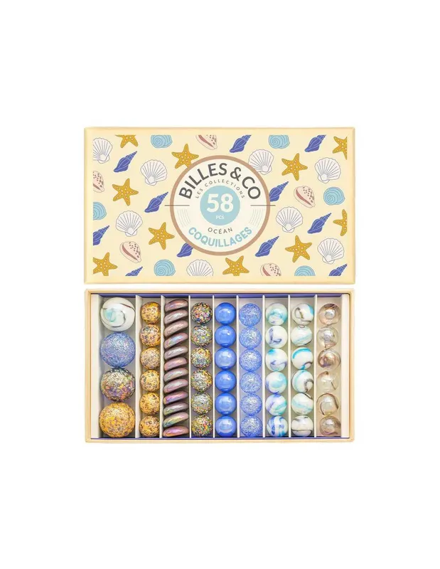 Coffret-de-58-billes-Coquillages---Billes-Co-18741 Coffret de 58 billes Coquillages - Billes & Co Expédié Aujourd’hui