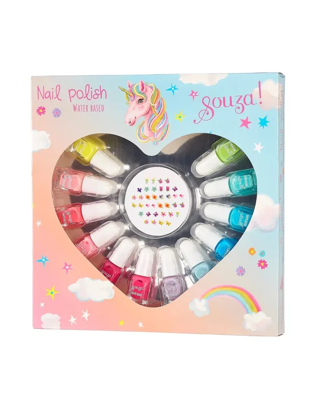 Coffret-vernis-à-ongles-et-autocollants-arc-en-ciel---Souza-16749 Coffret vernis à ongles et autocollants arc en ciel - Souza Expédié Aujourd’hui