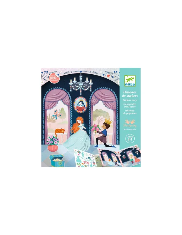 Histoires-de-stickers-La-vie-au-château---Djeco-18033 Histoires de stickers La vie au château - Djeco Populaire