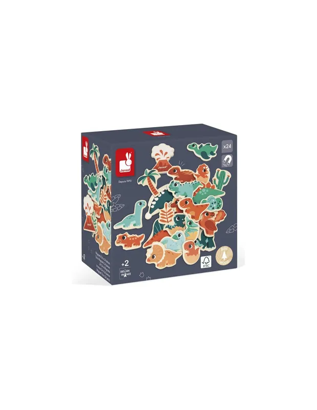 Magnets-Dino-24-pièces---Janod-15175 Acheter En Ligne Magnets Dino 24 pièces - Janod
