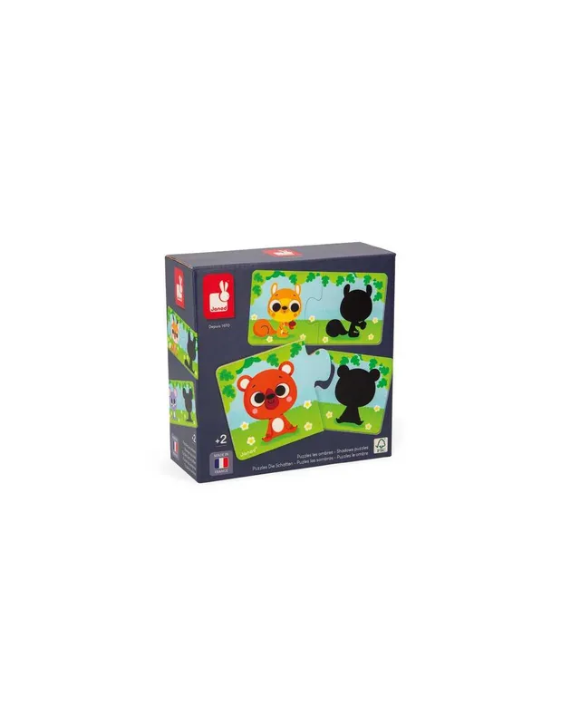 Puzzle-Les-animaux-et-leur-ombre---Janod-14896 Nouvelle Collection Puzzle Les animaux et leur ombre - Janod