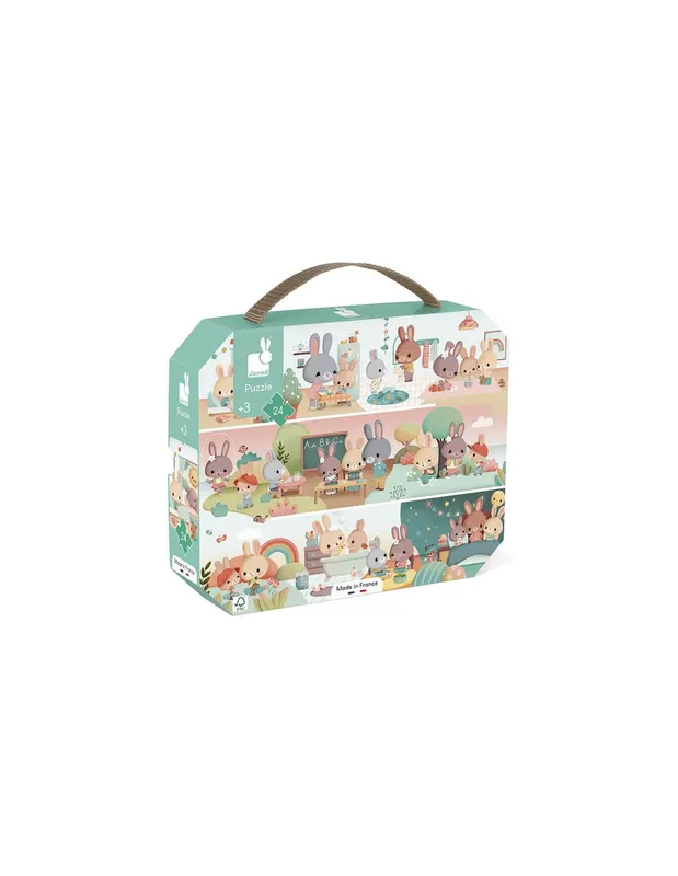 Puzzle-Une-journée-24-pièces---Janod-15374 Artisanat Puzzle Une journée 24 pièces - Janod