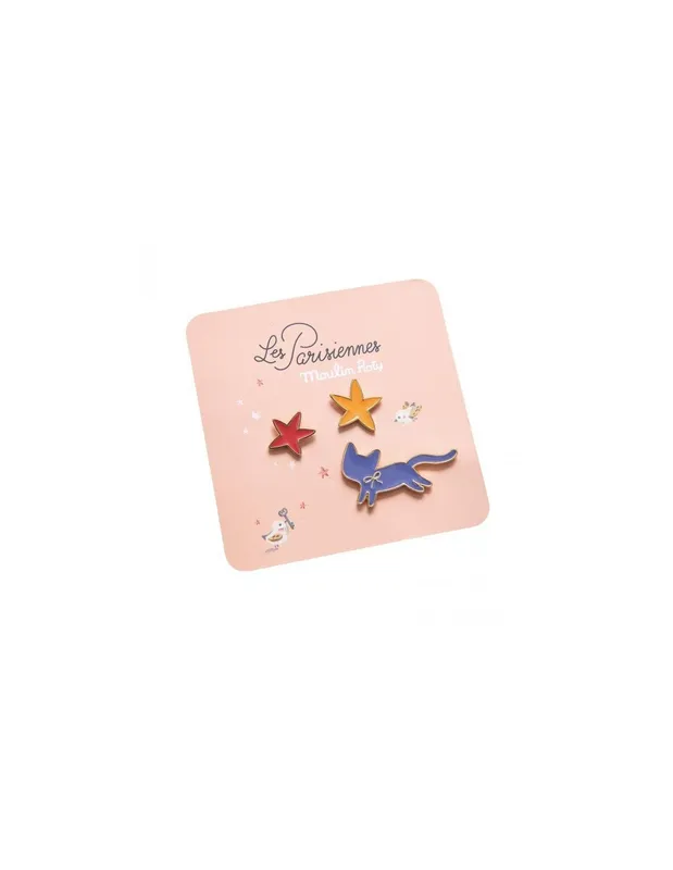 Set-de-3-pin039s-chat-les-parisiennes---Moulin-Roty-17179 Retour Gratuit Set de 3 pin's chat les parisiennes - Moulin Roty
