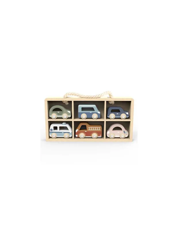 Set-de-6-voitures-en-bois---Speedy-Monkey-17720 Petit Prix Set de 6 voitures en bois - Speedy Monkey