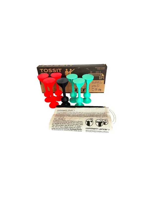 TOSSIT-red-cyan---Jeu-de-fléchettes-ventouse-18764 Original TOSSIT red cyan - Jeu de fléchettes ventouse
