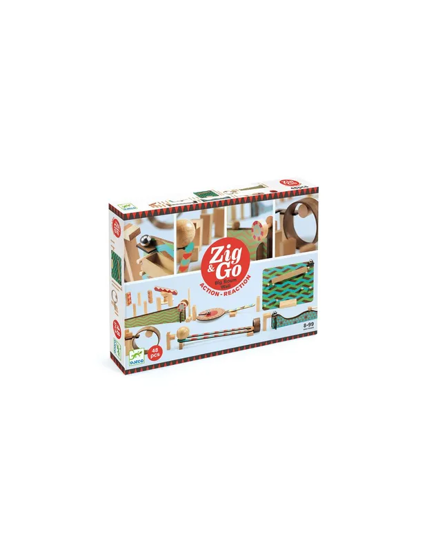 Zig-Go-48-pièces---Djeco-15690 Zig & Go 48 pièces - Djeco Dernière Chance