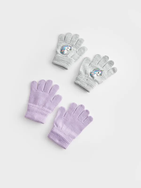 LCW-ACCESSORIES-Gants-en-Tricot-Fille-Lot-de-2 Quantité Limitée LCW ACCESSORIES Gants en Tricot Fille Lot de 2