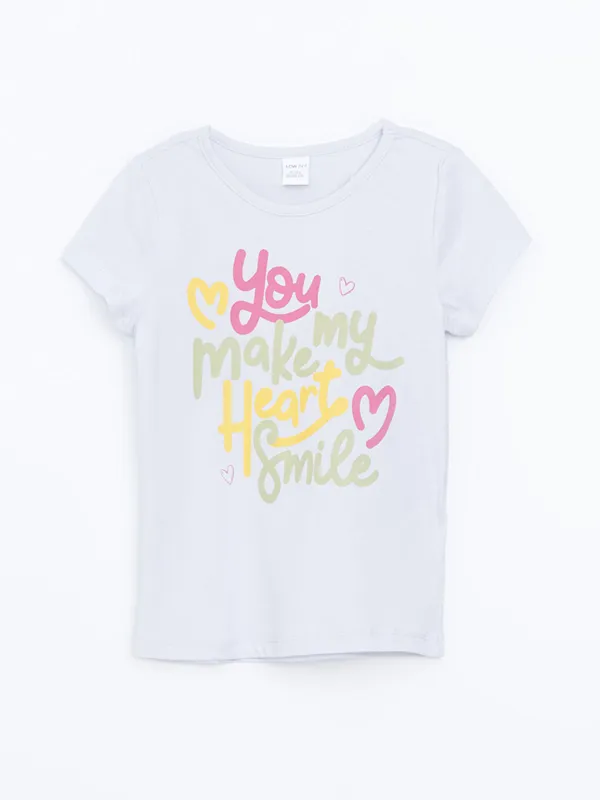 LCW-ECO-T-shirt-224-manches-courtes-et-col-rond-pour-Filles LCW ECO T-shirt à manches courtes et col rond pour Filles Petit Prix