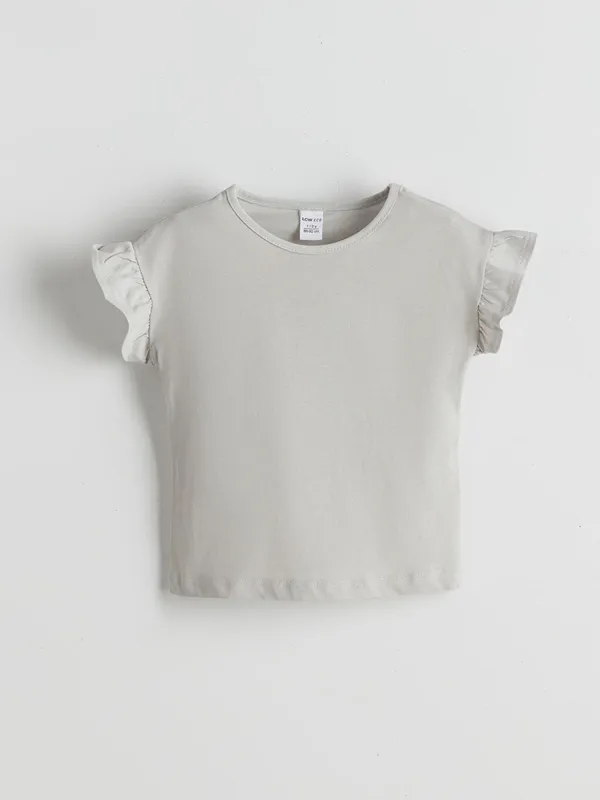 LCW-ECO-T-shirt-Basique-224-Col-Rond-pour-B233b233s-Filles LCW ECO T-shirt Basique à Col Rond pour Bébés Filles Vente Flash