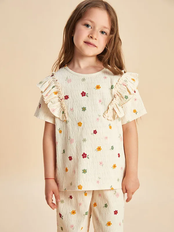 LCW-Kids-Blouse-et-Pantalon-Floral-pour-Filles-224-Col-Rond-Lot-de-2 LCW Kids Blouse et Pantalon Floral pour Filles à Col Rond, Lot de 2 Offre Exclusive